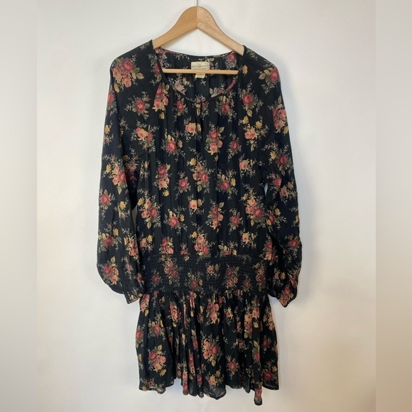 Denim & Supply Ralph Lauren Floral Mini Dress Smocked Size‎ X-Large - Picture 2 of 11